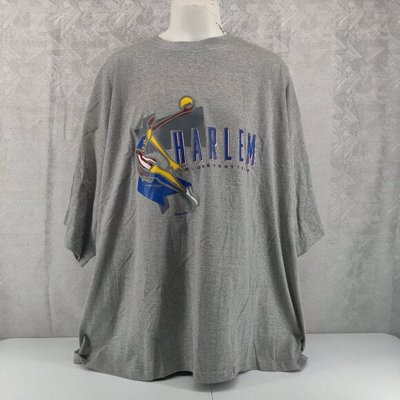 Harlem Globetrotters Shirt Mens 4XL Gray NBA Basketball Platinum Fubu 2000s Tee - Picture 1 of 10